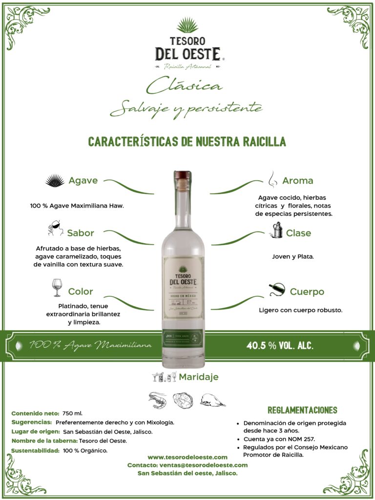 Raicilla Artesanal Clásica.