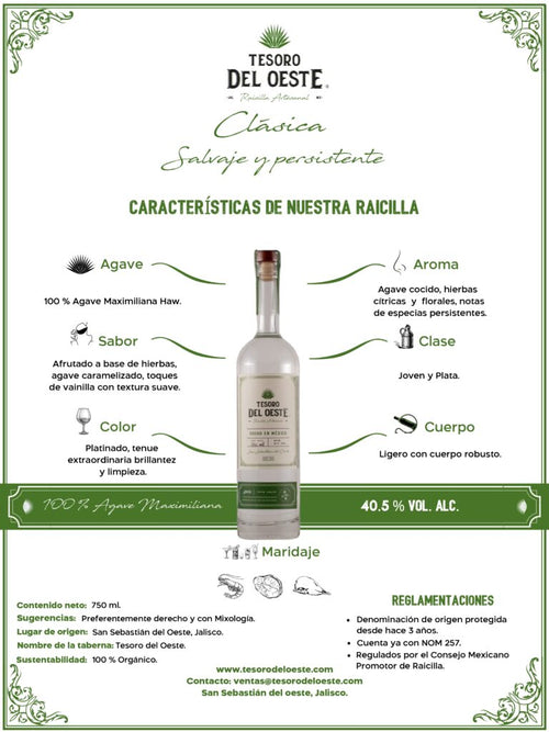 Raicilla Artesanal Clásica.